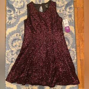 Zunie Girls’ Shift Holiday Sequin Dress